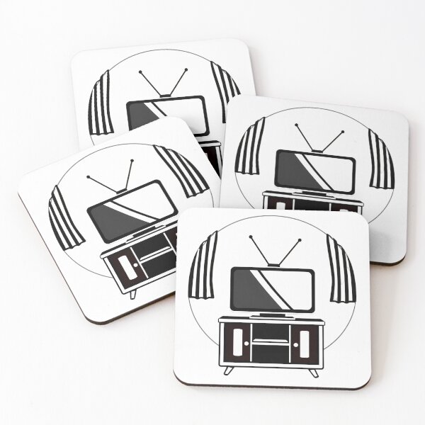 Item preview, Black White Art Retro Television Icon Gradient Background designed and sold by ART ATTACK ZONE.