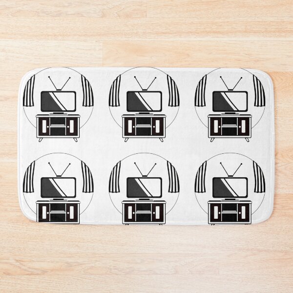 Item preview, Black White Art Retro Television Icon Gradient Background designed and sold by ART ATTACK ZONE.