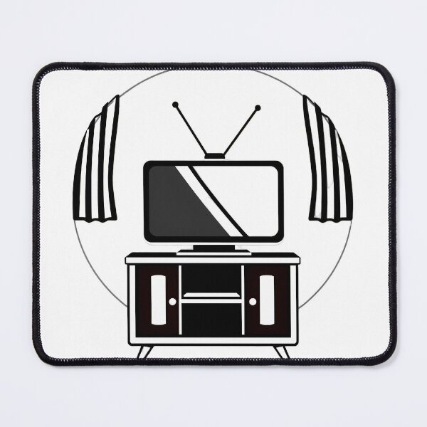 Item preview, Black White Art Retro Television Icon Gradient Background designed and sold by ART ATTACK ZONE.
