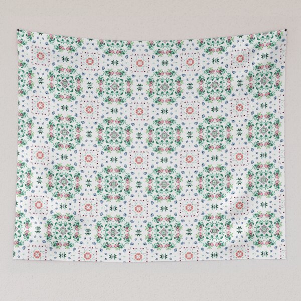 Item preview, fabric green blossom leaves petal elegance colorful backdrop seamless repeat pattern designed and sold by Abrahamjrnd.
