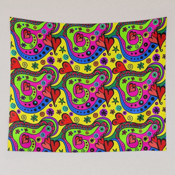Item preview, Colourful bright hippy trippy pattern. designed and sold by claireseyeview.