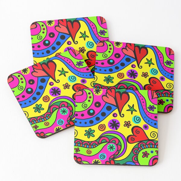 Item preview, Colourful bright hippy trippy pattern. designed and sold by claireseyeview.