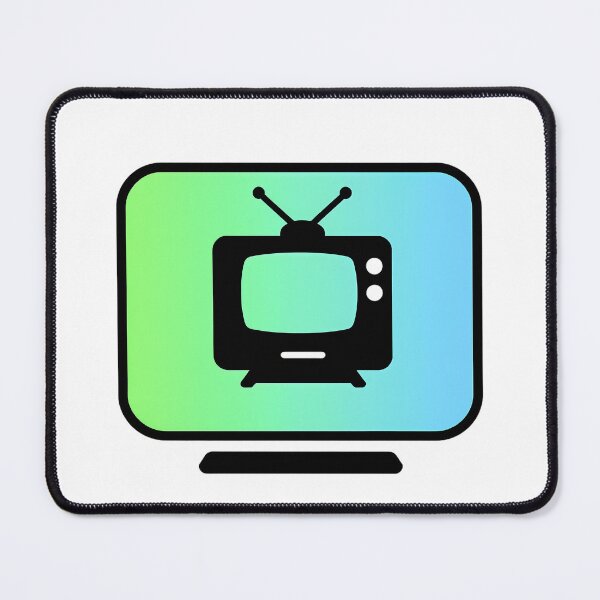Item preview, Green BLue Art Retro Television Icon Gradient Background designed and sold by ART ATTACK ZONE.