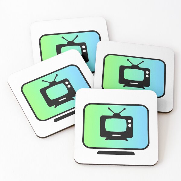 Item preview, Green BLue  Art Retro Television Icon Gradient Background designed and sold by ART ATTACK ZONE.