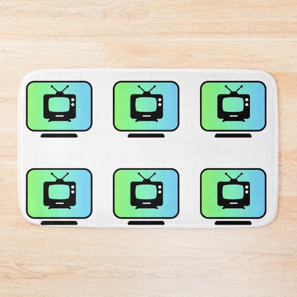 Item preview, Green BLue  Art Retro Television Icon Gradient Background designed and sold by ART ATTACK ZONE.