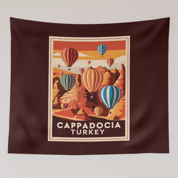 Item preview, A Vintage Travel Art of Cappadocia - Turkey designed and sold by GoodOldVintage.
