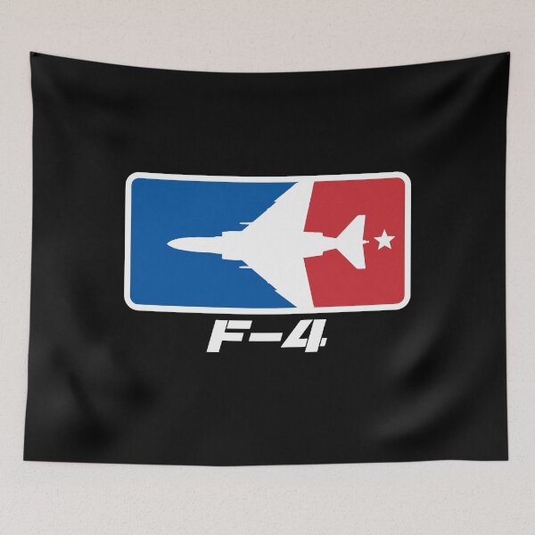 Item preview, F-4 Phantom II Jet Logo – Classic Fighter Aircraft Emblem in Red Blue Silhouette designed and sold by VeroshopCR.