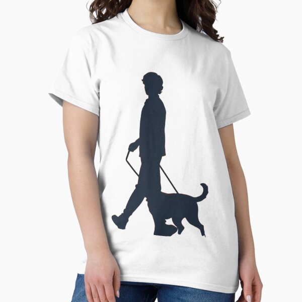 Item preview, Pet Silhouette Person Walking Leash Black Orange Shadow designed and sold by ART ATTACK ZONE.
