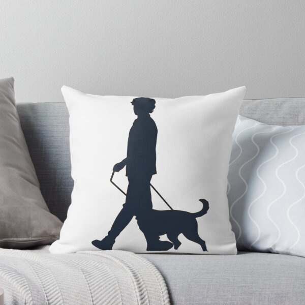 Item preview, Pet Silhouette Person Walking Leash Black Orange Shadow designed and sold by ART ATTACK ZONE.