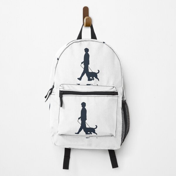 Item preview, Pet Silhouette Person Walking Leash Black Orange Shadow designed and sold by ART ATTACK ZONE.