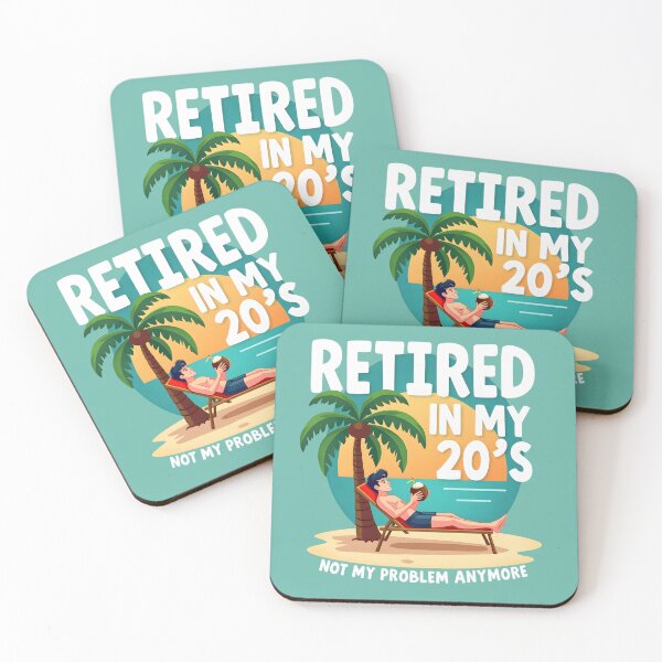 Item preview, Retired in 20s Beach Humor designed and sold by Anixr.