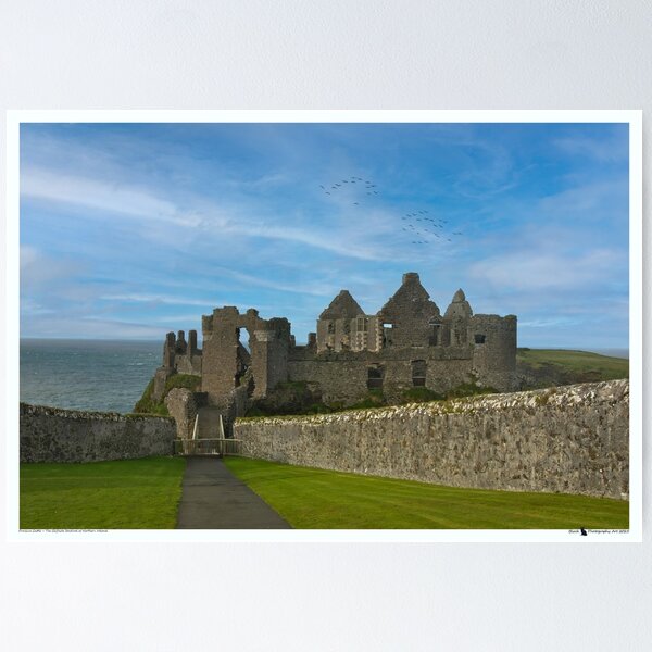 Item preview, Dunluce Castle – The Cliffside Sentinel of Northern Ireland designed and sold by Black Cat Photography.