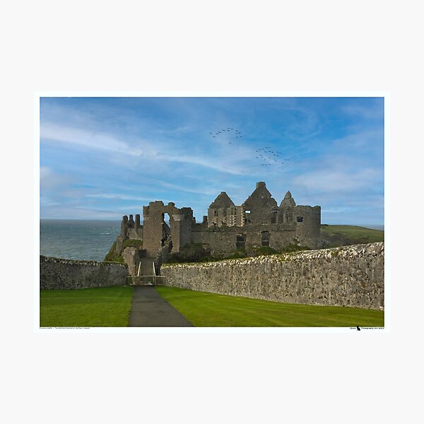 Item preview, Dunluce Castle – The Cliffside Sentinel of Northern Ireland designed and sold by Black Cat Photography.