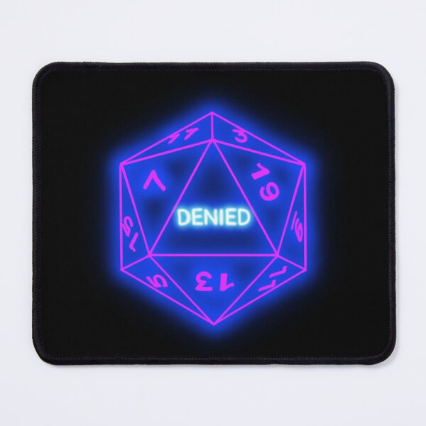 Item preview, UV D20 - Bright DENIED Nat 1 designed and sold by Shadarinth.