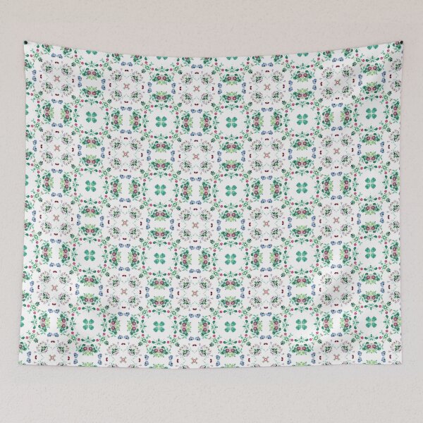 Item preview, retro flora blossom summer seamless painting plant color colorful repeat pattern designed and sold by Abrahamjrnd.