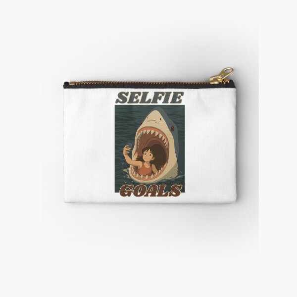 Item preview, selfie with the shark designed and sold by What you are is Beautiful.