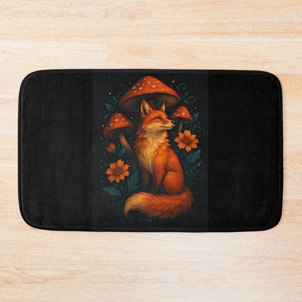 Item preview, Whimsical Fox Among Mushrooms and Wildflowers designed and sold by Amr Siam.