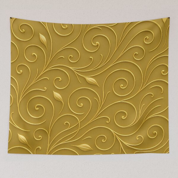 Item preview, Elegant Gold Ornamental Pattern – Luxe Swirl Design designed and sold by Velun.