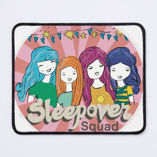 Item preview, Sleepover Squad - Cute Friendship, girls sleepover, memory sleepover, keepsake designed and sold by Pink&Blue @pink.and.blue_studio.