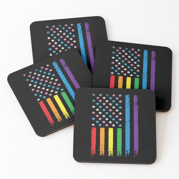 Item preview, Gay Pride Rainbow American Flag | LGBT 4th of July | LGBTQ Progress Flag designed and sold by YikesForever.