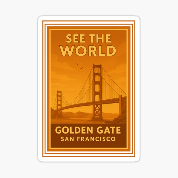 Item preview, Golden gate art designed and sold by west-ilustra.