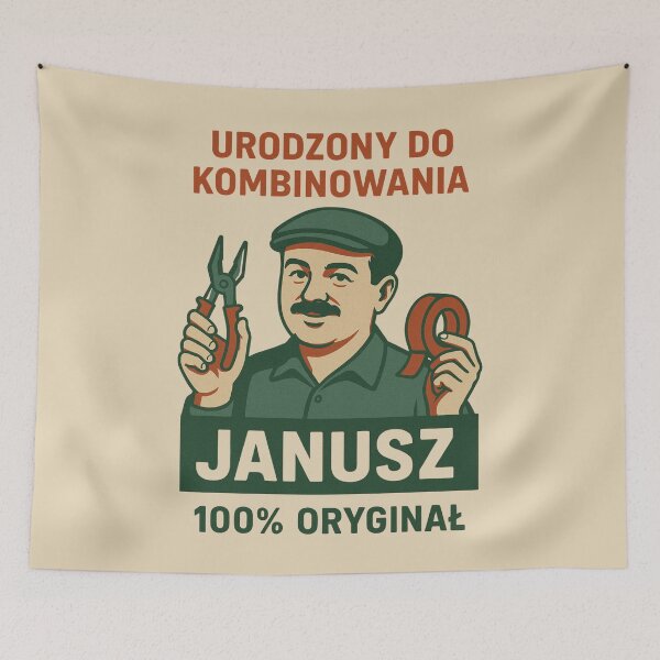 Item preview, Janusz Kombinator| Janusz | Funny Polish Man|  Retro Style designed and sold by Anniko Art Studio.
