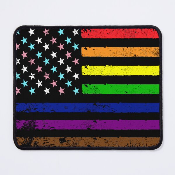Item preview, Gay Pride Rainbow American Flag | LGBT 4th of July | LGBTQ Progress Flag designed and sold by YikesForever.