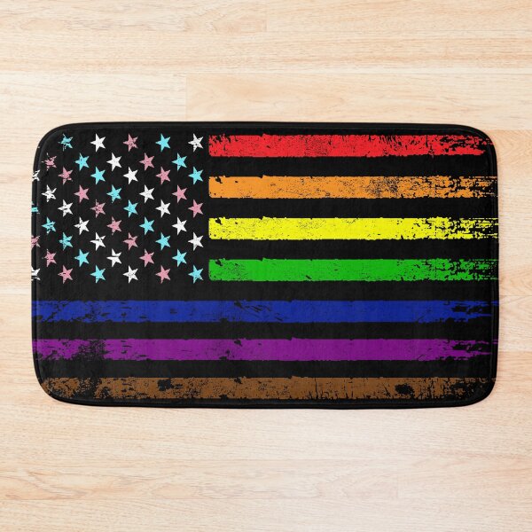 Item preview, Gay Pride Rainbow American Flag | LGBT 4th of July | LGBTQ Progress Flag designed and sold by YikesForever.