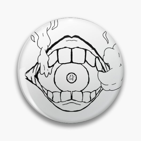 Item preview, SF – Surreal Mouth-Eye Line Art in Bold Black & White designed and sold by DesignFEEND.