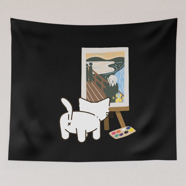 Item preview, Cat Meets The Scream designed and sold by RisenAgain - Quantum BrainGlitch | Designs.