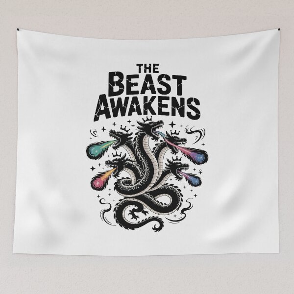 Item preview, Seven-Headed Fire Dragon – The Beast Awakens Mythic Art designed and sold by Zanigold.