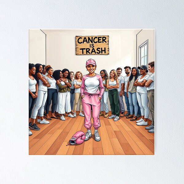 Item preview, CANCER IS TRASH 3.0 designed and sold by alegnacreates.