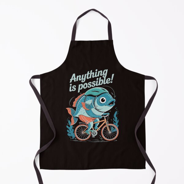 Item preview, Anything Is Possible! Fish Riding A Bicycle designed and sold by MAKOPOKOShop.