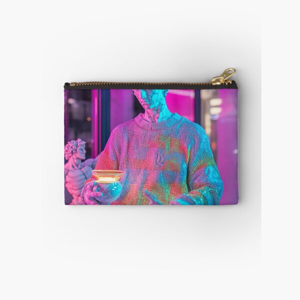 Item preview, Neon Vaporwave Roman Statue Art	 designed and sold by weirdfishes123.