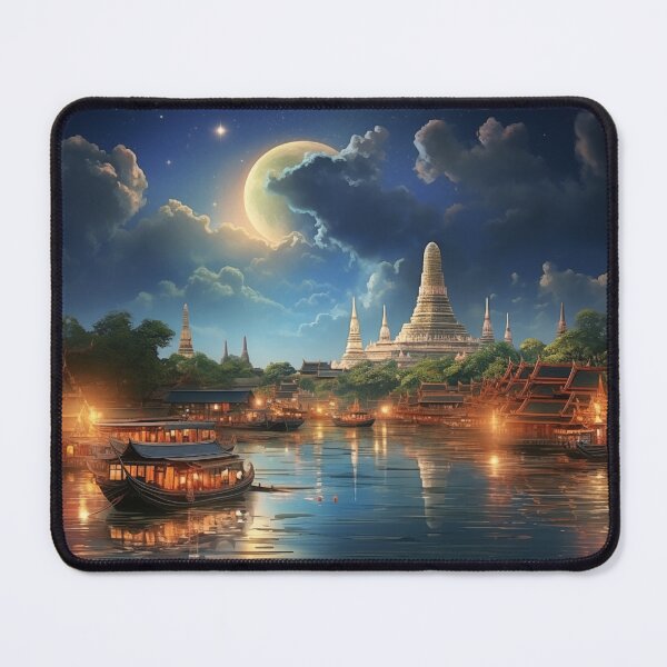 Item preview, Moonlit Serenity over Wat Arun, Bangkok designed and sold by Anuchartl.