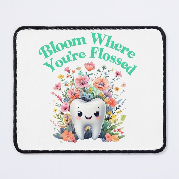 Item preview, Smiling Tooth Floral Bloom – Cute Tooth & Floral Dental T-Shirt designed and sold by mrobpeach2.