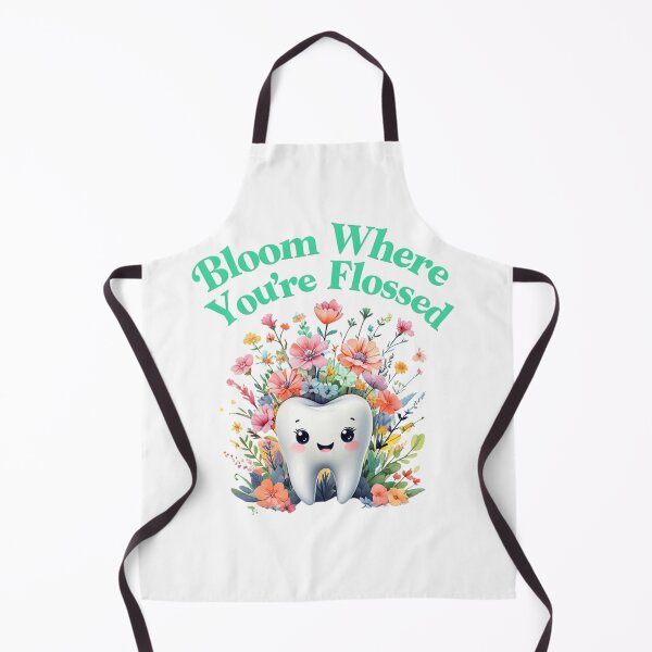 Item preview, Smiling Tooth Floral Bloom – Cute Tooth & Floral Dental T-Shirt designed and sold by mrobpeach2.
