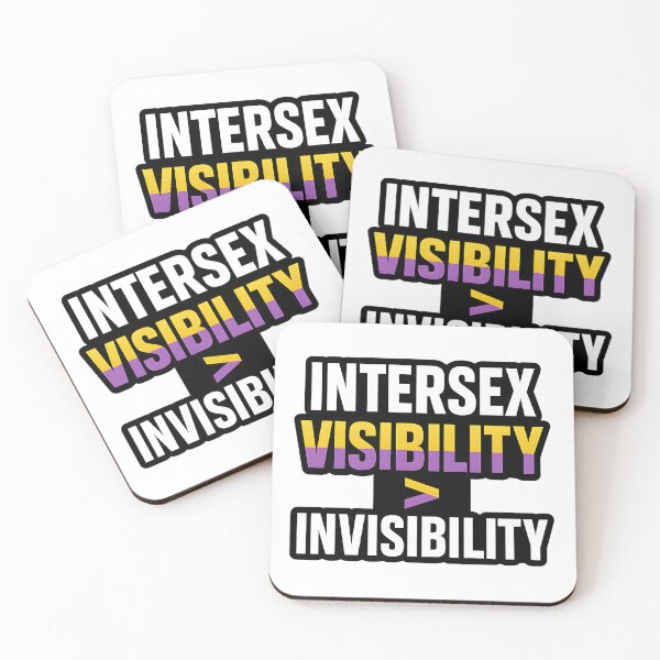 Item preview, Intersex Visibility > Invisibility – Bold Pride Typography designed and sold by Haus Of Sin.