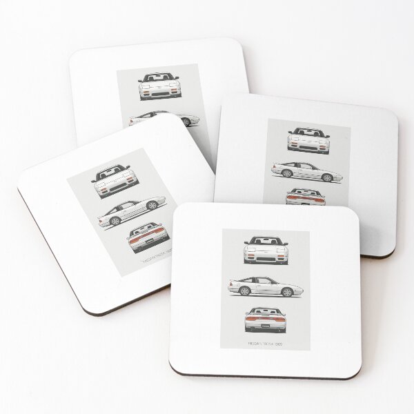 Item preview, 1989 Nissan 180SX – JDM Drift Icon Illustrated in Minimalist Blueprint Style designed and sold by TheArtOfCar.