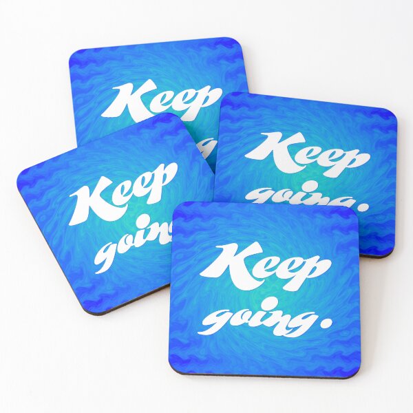 Item preview, Keep Going - Cobalt and Teal Swirl designed and sold by sillyjess.