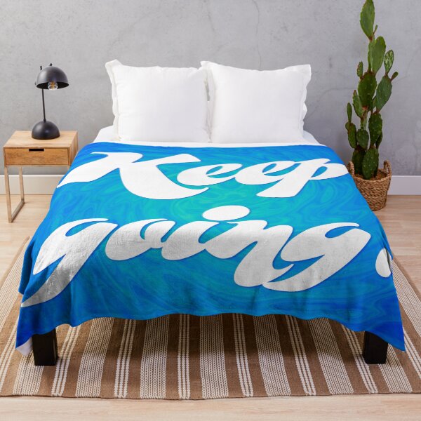 Item preview, Keep Going - Cobalt and Teal Swirl designed and sold by sillyjess.