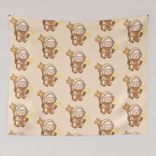 Item preview, Sheep Priest - Healer Cast a Healing Spell designed and sold by Pastel Purrade.