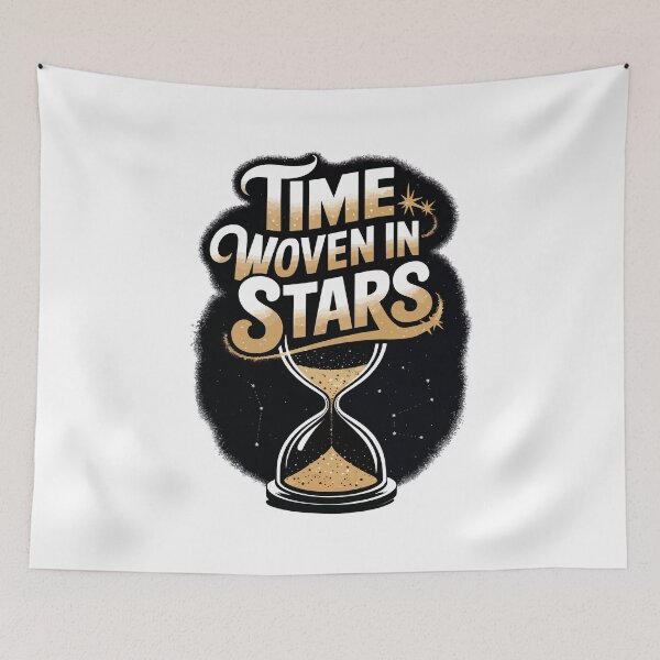 Item preview, Time Woven in Stars Cosmic Hourglass Design designed and sold by Zanigold.