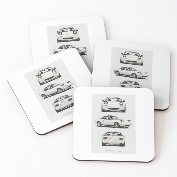 Item preview, 1989 Mazda MX-5 Miata NA – Classic JDM Roadster Blueprint Style Illustration designed and sold by TheArtOfCar.