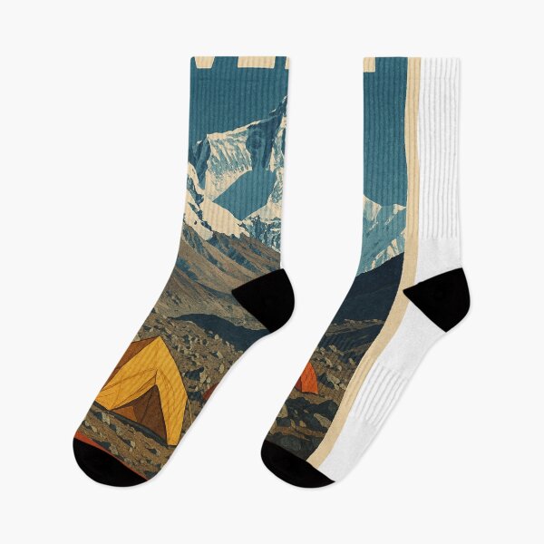 Item preview, Tents at Everest Base Camp Below Snowy Himalayan Summit designed and sold by Aryabek.