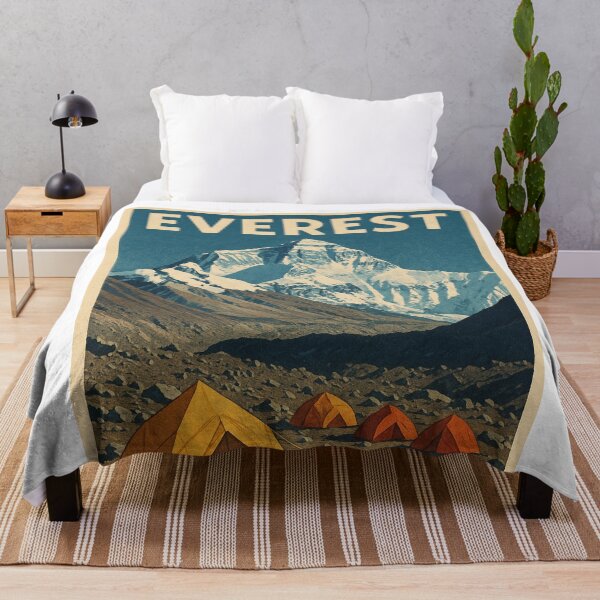 Item preview, Tents at Everest Base Camp Below Snowy Himalayan Summit designed and sold by Aryabek.