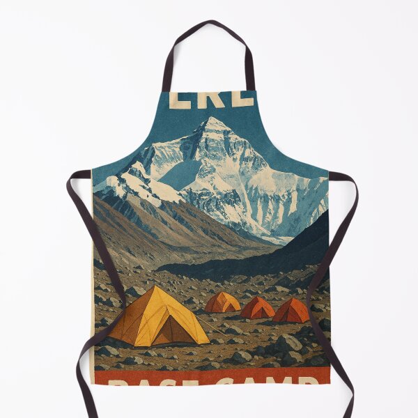 Item preview, Tents at Everest Base Camp Below Snowy Himalayan Summit designed and sold by Aryabek.