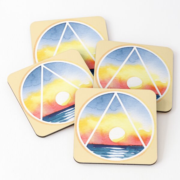 Item preview, Sober Recovery Symbol Sunset Ocean designed and sold by ApexDesigners.