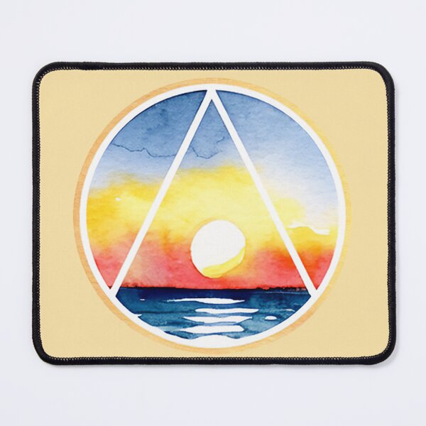 Item preview, Sober Recovery Symbol Sunset Ocean designed and sold by ApexDesigners.