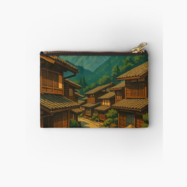 Item preview, Kiso Valley Japan with Edo-Era Wooden Townscape designed and sold by Aryabek.
